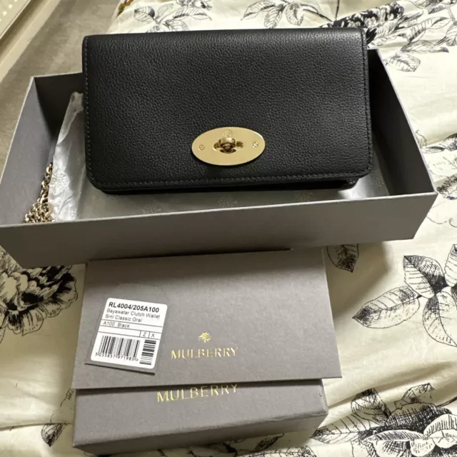 Mulberry bayswater clutch wallet on chain 2025