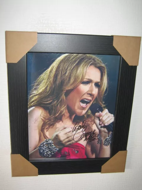 Celine Dion ; Hand Signed Photograph (8x10) Framed With CoA