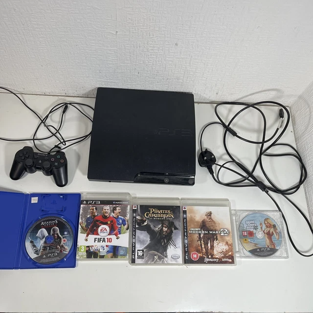 SONY PLAYSTATION 3 Slim 120 Go, 1 manette et 4 jeux de Qualité, Cable HDMI EUR 120,00 - FR