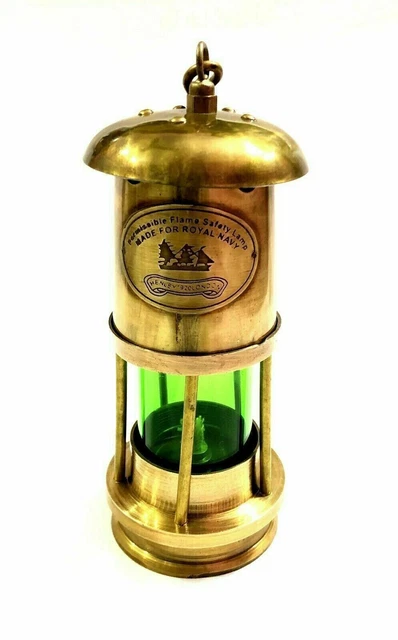 Lampe mineure en laiton nautique Lanterne à huile de navire nautique...
