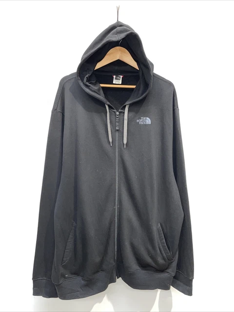 The North Face Black Full Zip Hoodie Sweatshirt Size 2XL CDY436