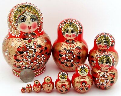 fatta a mano dipinta a mano Nuova bambola a nido dapi con matrioska russa a 10 strati G-wukeer Matrioska russa 