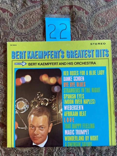 Bert Kaempfert’s Greatest Hits DL 74810 Vinyl LP Record VG+VG