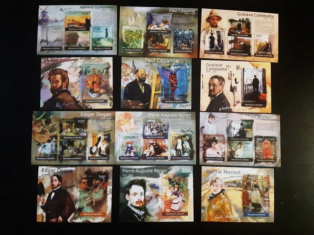 Burundi 2012 Art ** Postfrisch 6x Blatt + 6x Block (perforiert) 6 komplette...
