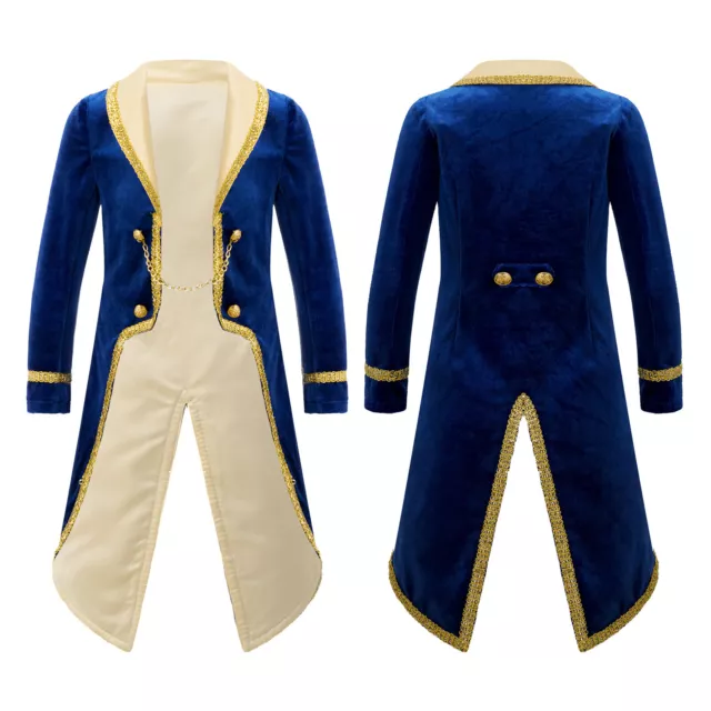 Baby Boy Tuxedo Coat Prince Party Fancy Costume Halloween Cosplay Outfit Jacket