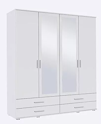 Rauch 'Rasant' Range German Made 4 Door Wardrobe. Alpine White