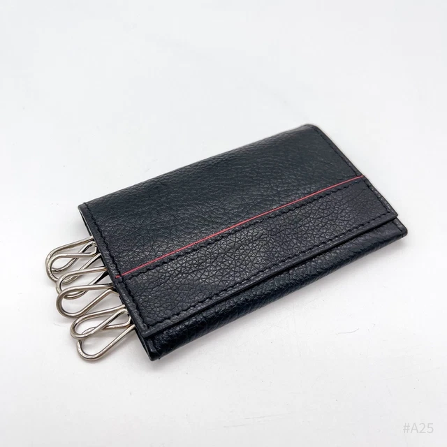 Estuche Llaves, Funda para Llaves De Cuero para 6 Llave - Negro, Vintage