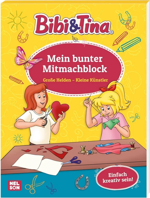 Bibi und Tina: Große Helden - Kleine Künstler: Mein bunter Mitmachblock Buch