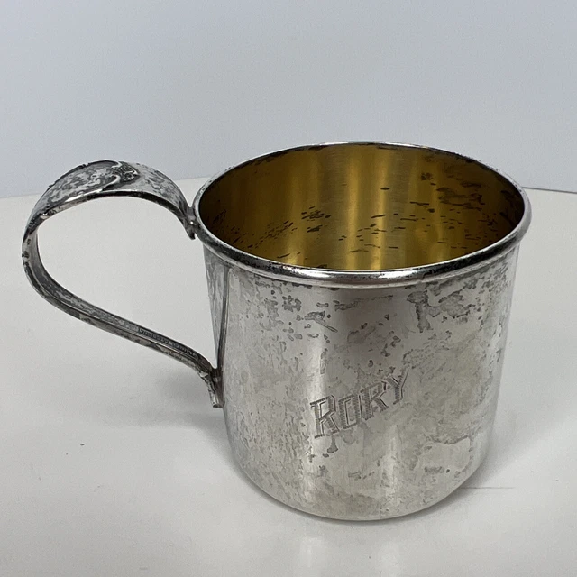 Lunt Sterling Silver 925 57g Childs Cup Monogrammed ‘RORY’ #575-V
