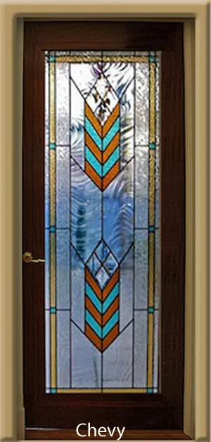 Beautiful Stained Glass ( Chevy )  designer Interior Door