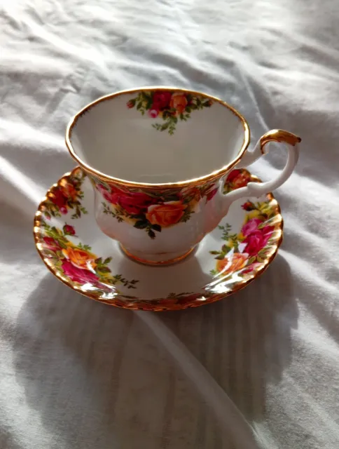 royal albert old country roses Cup and Saucer.