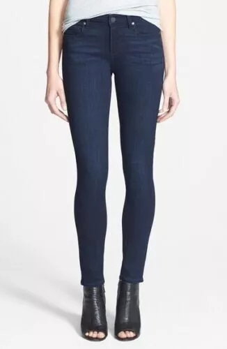 Paige Verdugo Ankle Skinny Mid Rise Mae Dark Wash Jeans Size 29 $179