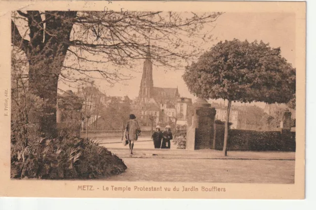 METZ - Moselle - CPA 57 - The Protestant Temple seen from the Boufflers Garden