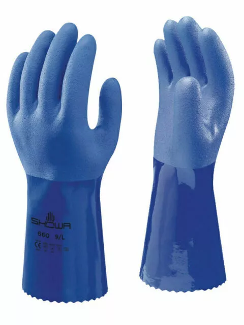 Showa 660 PVC Oil and Chemical Resistant Gloves size 8 Medium PACK OF 10 PAIRS