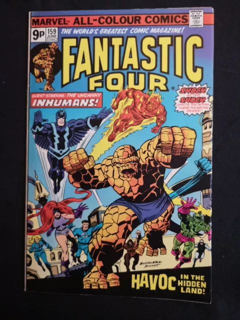 Fantastic Four 159 Inhumans Value Stamp Intact Dr Doom  Marvel Comics