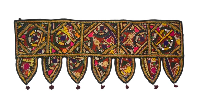 Rajasthani Toran para Pared Tradicional Hecho Trabajo Bonito Hogar Decorativo