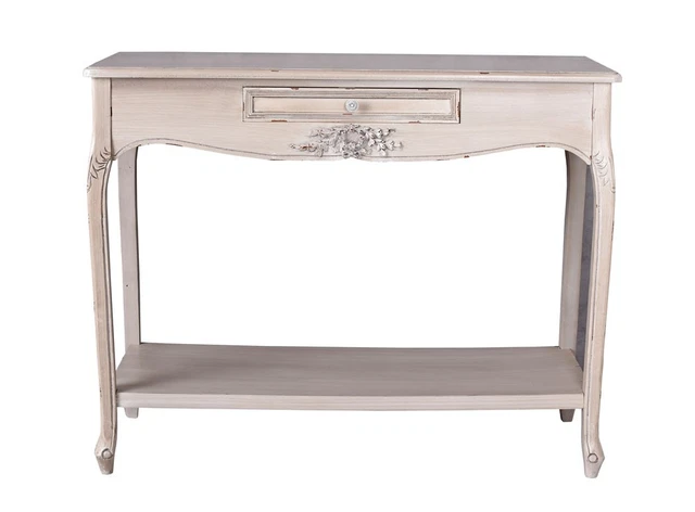 Console M Baroque Blanche 31x21x12Cm Miroir Rétro Murale Étagère