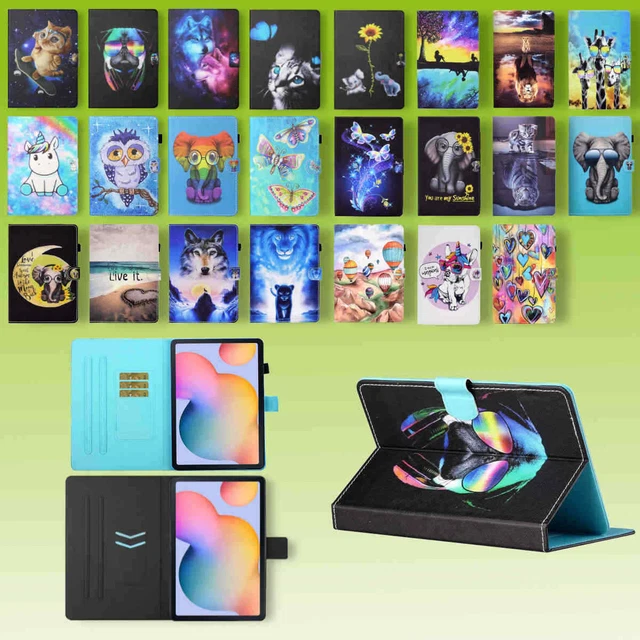 Für Tablet Motiv Muster Tasche Kunst-Leder Hülle Etuis Cover Schutz Case Zubehör