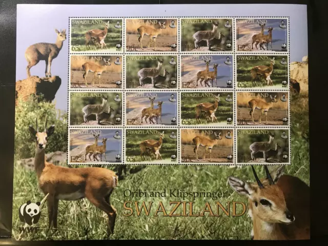 WWF - KLEINBOGEN - SWAZILAND Klippspringer und Oribi 4 Sätze - perfekt - **/MNH