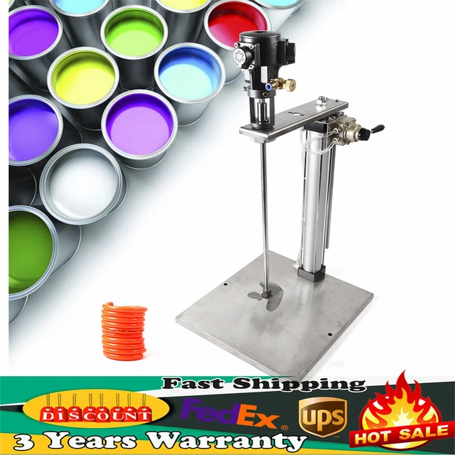 Paint Air Power Mixer & Air Lift Pail Pneumatic Lift & Power 5 Gallon with Stand