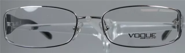 VOGUE VO3671 Silber/Schwarz Metall Designer Vollrand Brille Brillengestell NEU