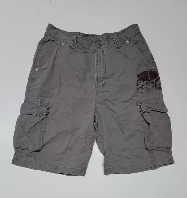 Disney Pirates of the Caribbean Shorts Sz 34 Mens Cargo Store Exclusive Gray