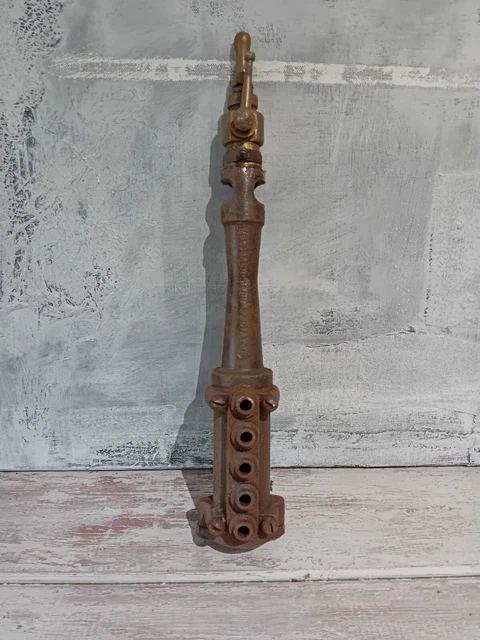 Antique Vintage Cast Iron & Brass Radiator Pipe Decorative Industrial Home Décor Antique Vintage Cast Iron & Brass Radiator Pipe Decorative Industrial Home Décor