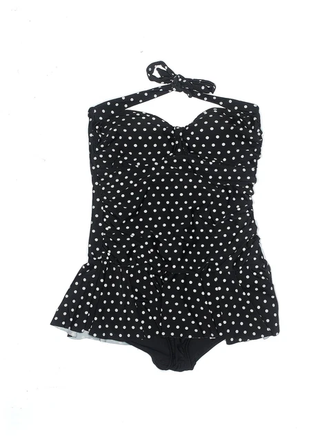 Rose Marie Reid Women Black One Piece Swimsuit L