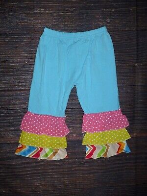 NEW Boutique Girls Cropped Ruffle Leggings Size 5-6