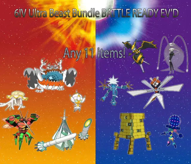 4 6IV Ultra Beast Bundle Pokemon Sun and Moon 3DS Nintendo Alola