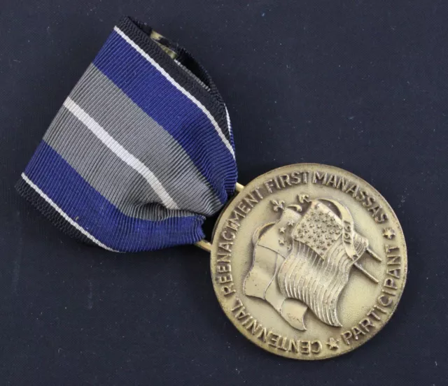 US Civil War 1961 Centennial Re-Enactment First Manassas Participant Medal.