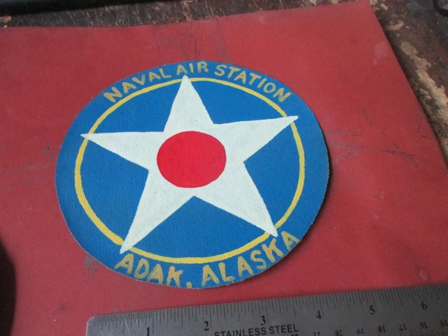 Wwii Usn Naval  Air Station Adak Alaska  Flight Jacket  Patch