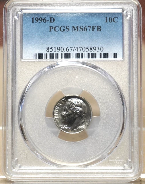 1964 D ROOSEVELT Dime PCGS MS 64 Doily Sample Slab RARE $596.85