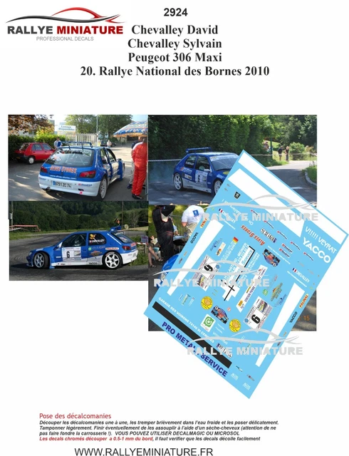 Miniature PEUGEOT 306 MAXI BLUE 2 J.ASCONA / J.BILLMAIER RALLY DE AVIL... 1/18