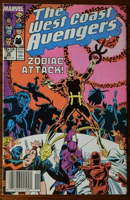 THE WEST COAST AVENGERS #26 MARVEL COMICS 1987  newsstand Zodiac Attack!