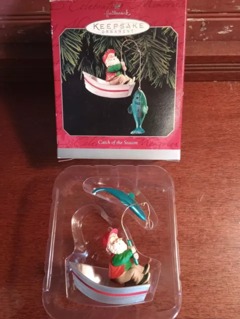 Hallmark Keepsake Ornament Fish Catch of the Season Fisherman 1998 ~ NEW