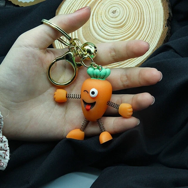 Cartoon Funny Spring Radish Carrot Keychain Bag Decoration Pendant Car for Key R