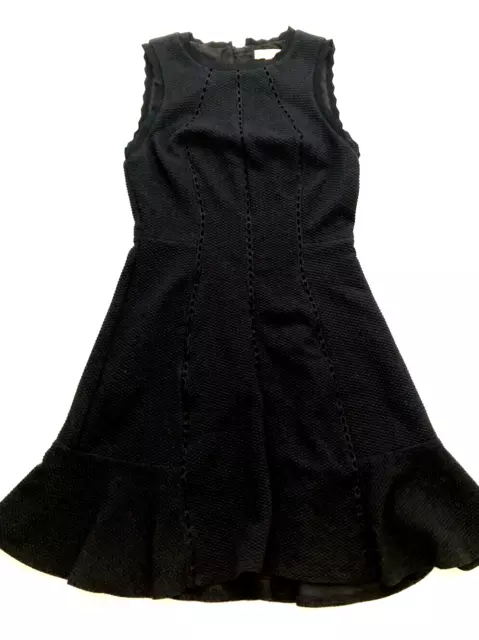 Rebecca Taylor Women's Dress Size 0 Sleeveless Black Fit & Flare