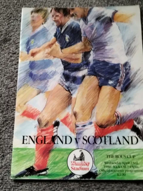 England v Scotland The Rous Cup 1986 April 23rd 1986 at Wembley