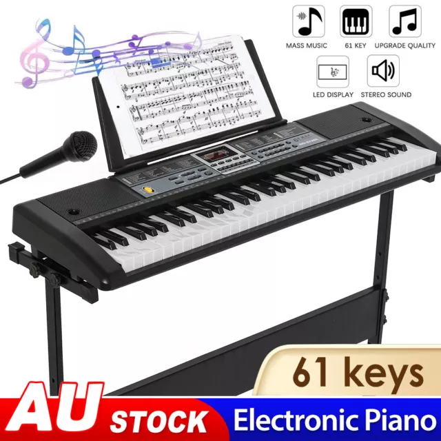 61 Keys Digital Piano Music Electronic Keyboard Organ & Electric Microphone Gift