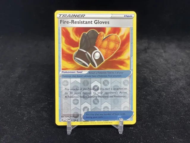 Pokemon Tcg: Chilling Reign Fire-Resistant Gloves 138/198 Reverse Holo Uncommon