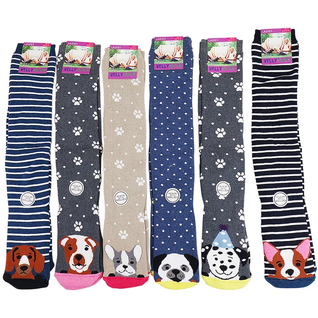 Ladies Womens Long Knee High Thick Wellington Welly Boot Socks Festival Size 4/7