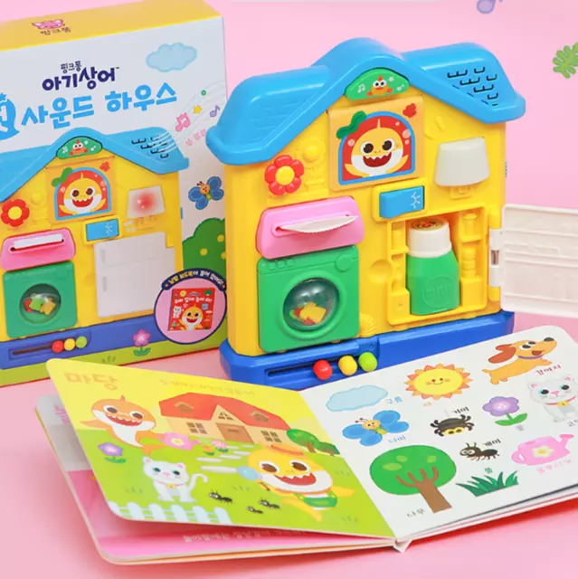 Baby Shark Sound House con libro in parole coreane per bambini Pinkfong 6...
