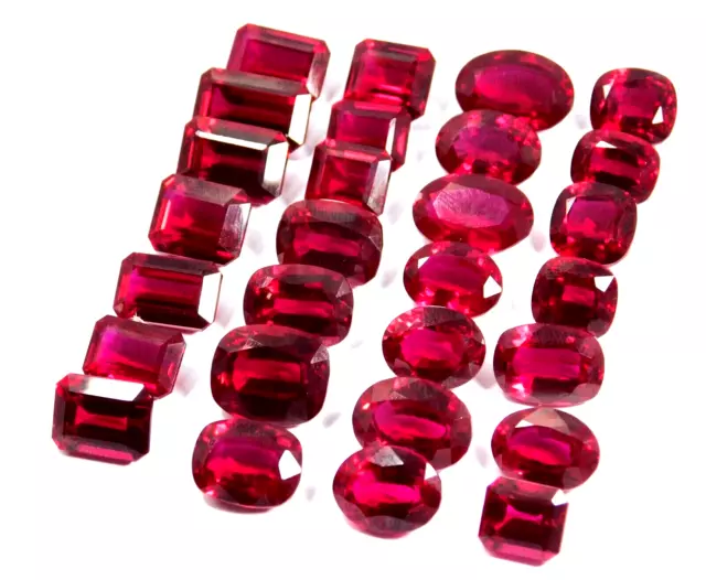 AAA Natural 350 CT+ Mozambique Red Ruby Mix Cut Loose Certified Gemstone Lot