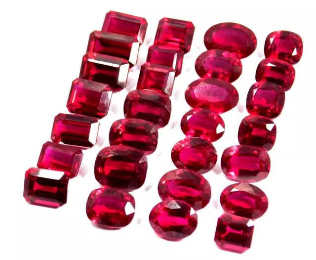 AAA Natural 474 CT+ Mozambique Red Ruby Mix Cut Loose Certified Gemstone Lot 3