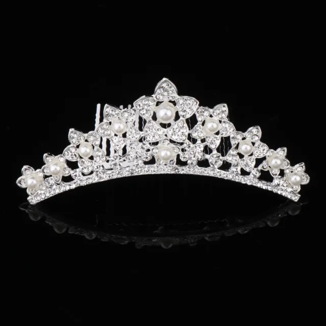 Elegante corona di perle squisito inserto pettine capelli matrimonio concorso corona per capelli