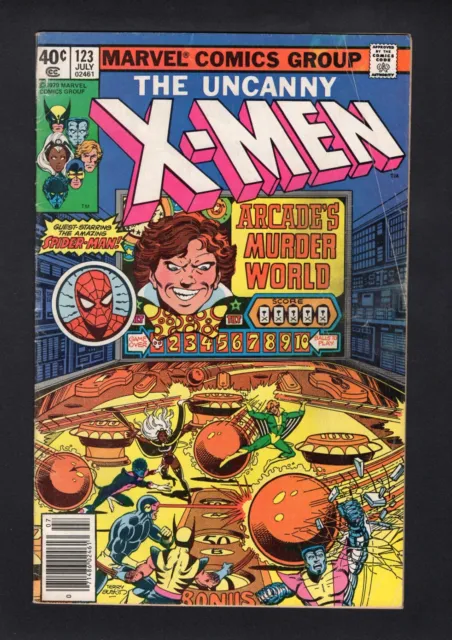 Uncanny X-Men #123 Vol. 1 Risque Panel Newsstand Marvel Comics '79 FN/VF