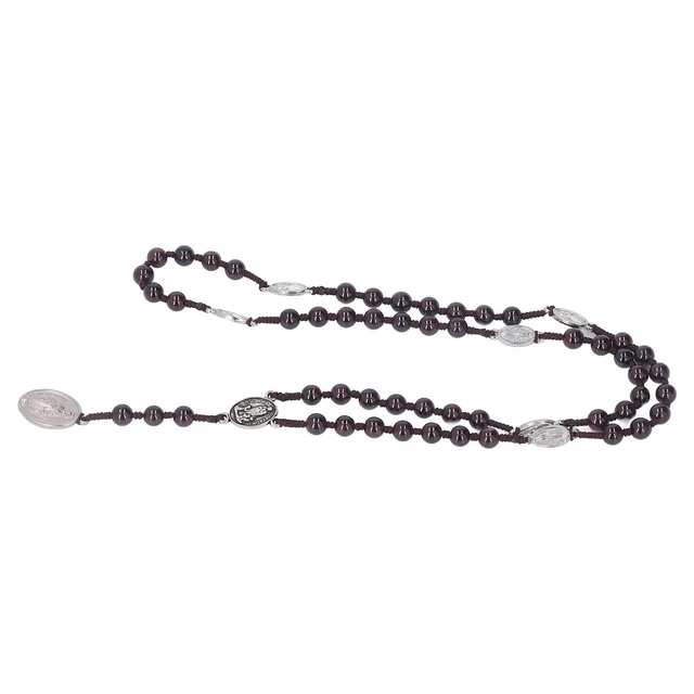Rosary Beads Catholic Catholic Rosary Necklace Silver Virgin Mary Relief