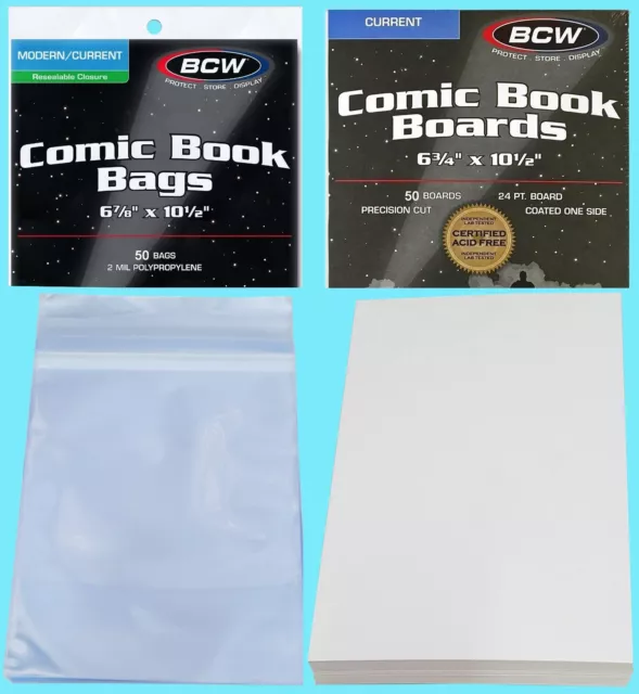 Premade Comic Book Bags and Boards - Silver Age Resealable - (50