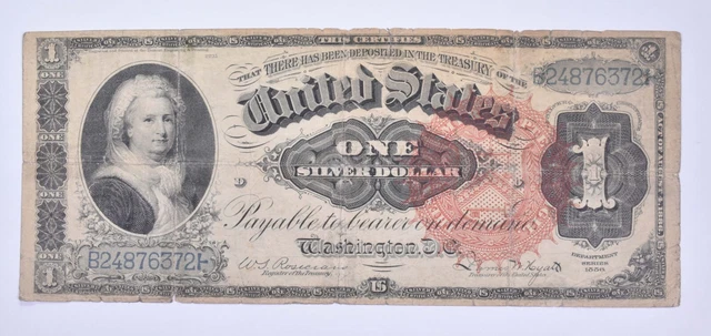 1886 $1 United States Silver Certificate - Large Note *8548
